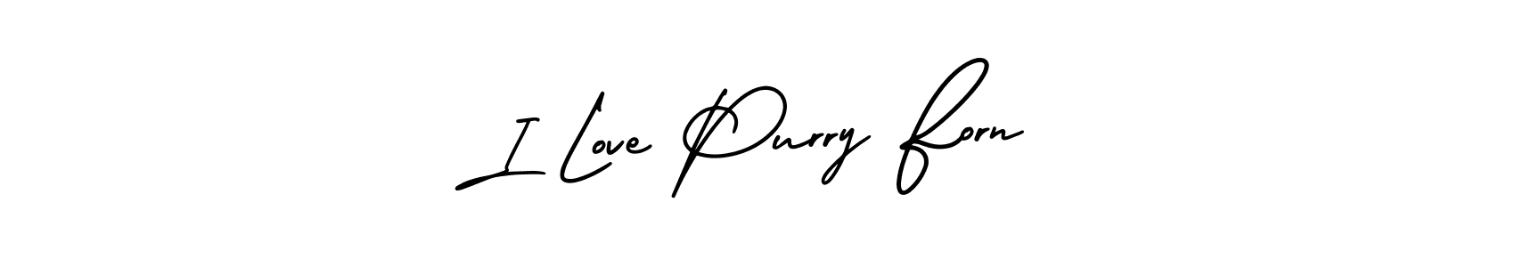 The best way (AmerikaSignatureDemo-Regular) to make a short signature is to pick only two or three words in your name. The name I Love Purry Forn include a total of six letters. For converting this name. I Love Purry Forn signature style 3 images and pictures png