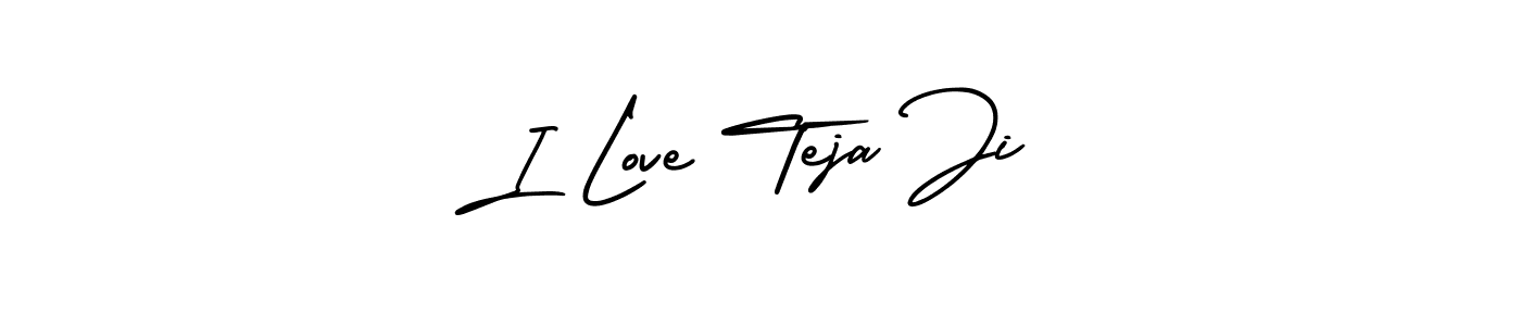if you are searching for the best signature style for your name I Love Teja Ji. so please give up your signature search. here we have designed multiple signature styles  using AmerikaSignatureDemo-Regular. I Love Teja Ji signature style 3 images and pictures png