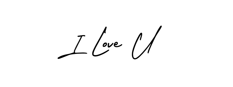 Similarly AmerikaSignatureDemo-Regular is the best handwritten signature design. Signature creator online .You can use it as an online autograph creator for name I Love U. I Love U signature style 3 images and pictures png