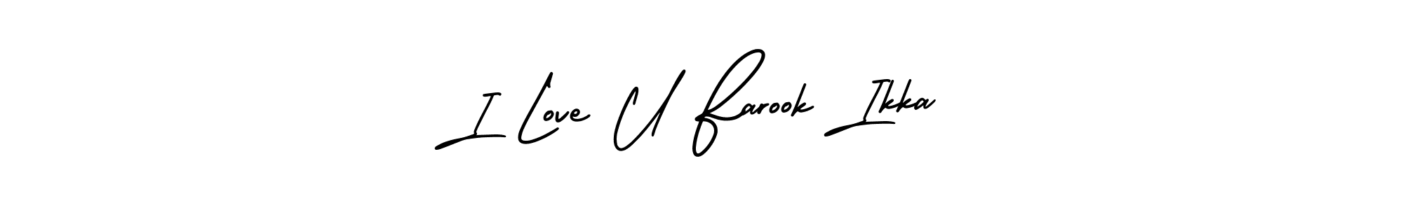 Best and Professional Signature Style for I Love U Farook Ikka. AmerikaSignatureDemo-Regular Best Signature Style Collection. I Love U Farook Ikka signature style 3 images and pictures png