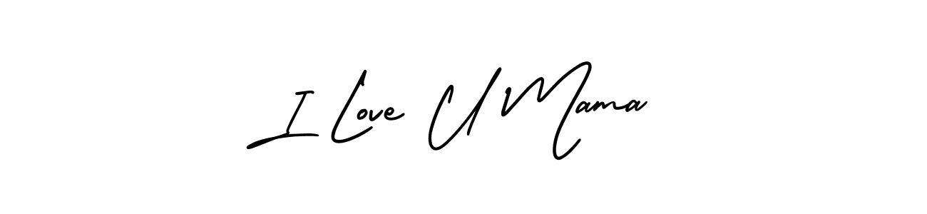 How to make I Love U Mama signature? AmerikaSignatureDemo-Regular is a professional autograph style. Create handwritten signature for I Love U Mama name. I Love U Mama signature style 3 images and pictures png