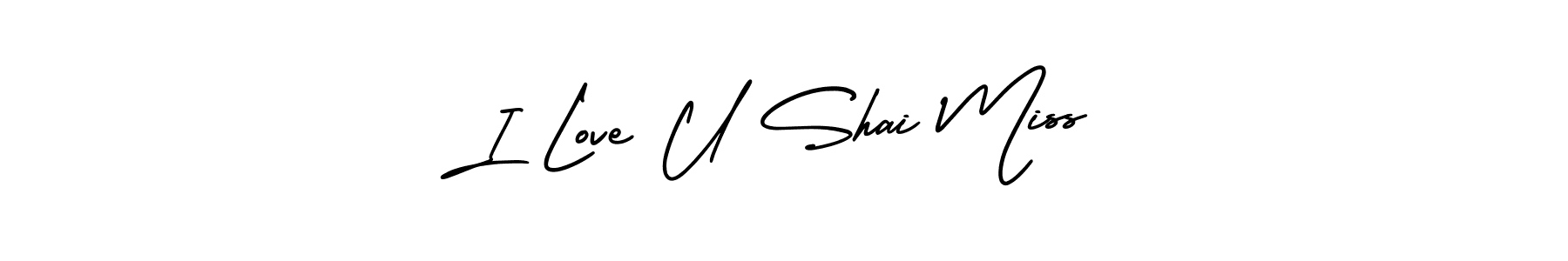 How to make I Love U Shai Miss signature? AmerikaSignatureDemo-Regular is a professional autograph style. Create handwritten signature for I Love U Shai Miss name. I Love U Shai Miss signature style 3 images and pictures png