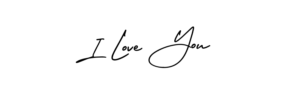 I Love You stylish signature style. Best Handwritten Sign (AmerikaSignatureDemo-Regular) for my name. Handwritten Signature Collection Ideas for my name I Love You. I Love You signature style 3 images and pictures png