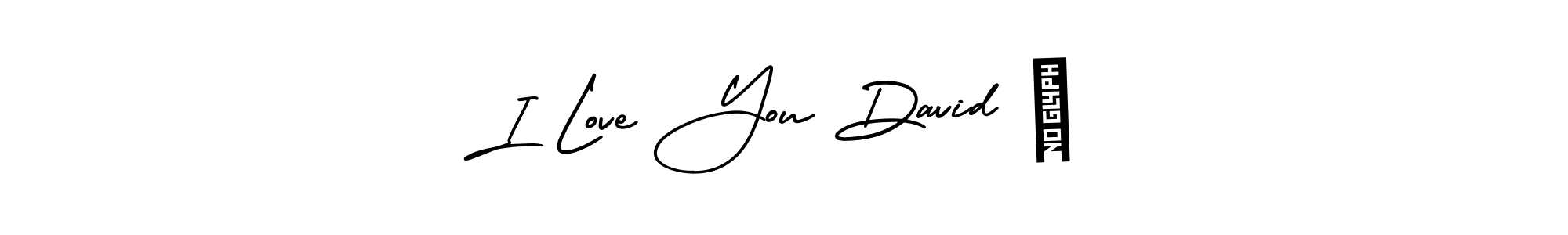 AmerikaSignatureDemo-Regular is a professional signature style that is perfect for those who want to add a touch of class to their signature. It is also a great choice for those who want to make their signature more unique. Get I Love You David ❤ name to fancy signature for free. I Love You David ❤ signature style 3 images and pictures png