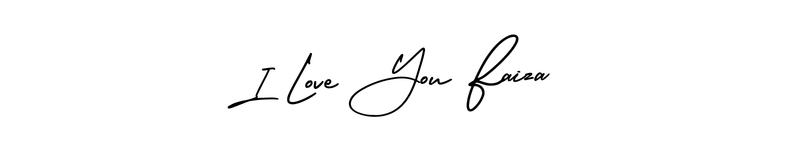 Similarly AmerikaSignatureDemo-Regular is the best handwritten signature design. Signature creator online .You can use it as an online autograph creator for name I Love You Faiza. I Love You Faiza signature style 3 images and pictures png