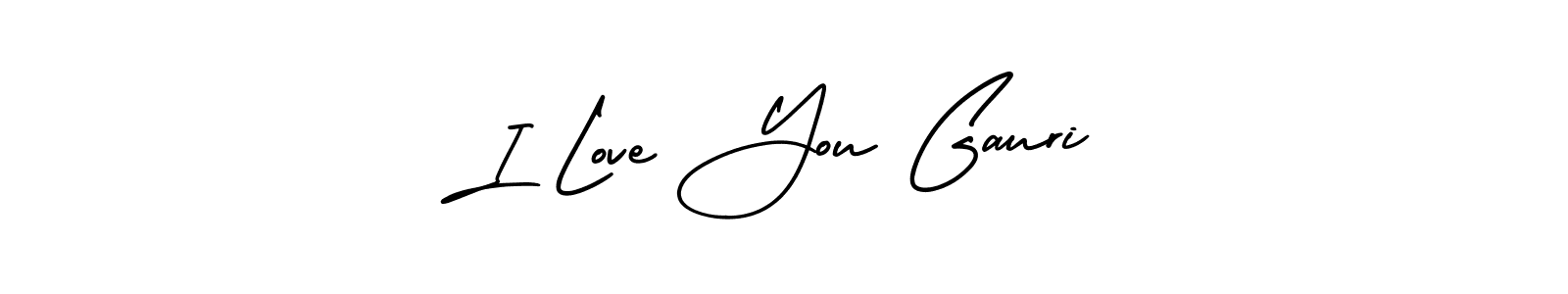 It looks lik you need a new signature style for name I Love You Gauri. Design unique handwritten (AmerikaSignatureDemo-Regular) signature with our free signature maker in just a few clicks. I Love You Gauri signature style 3 images and pictures png