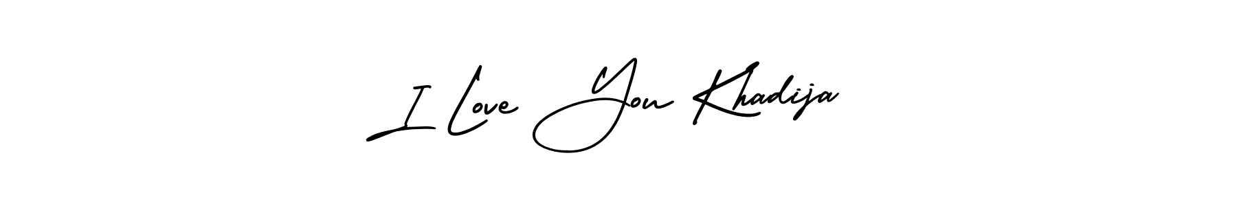 I Love You Khadija stylish signature style. Best Handwritten Sign (AmerikaSignatureDemo-Regular) for my name. Handwritten Signature Collection Ideas for my name I Love You Khadija. I Love You Khadija signature style 3 images and pictures png