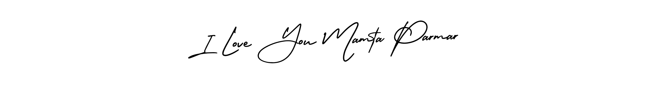 You should practise on your own different ways (AmerikaSignatureDemo-Regular) to write your name (I Love You Mamta Parmar) in signature. don't let someone else do it for you. I Love You Mamta Parmar signature style 3 images and pictures png