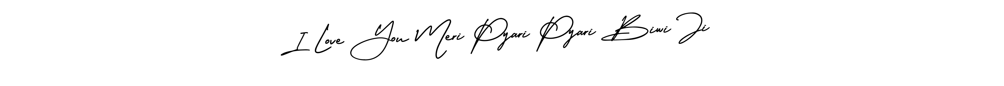 How to make I Love You Meri Pyari Pyari Biwi Ji name signature. Use AmerikaSignatureDemo-Regular style for creating short signs online. This is the latest handwritten sign. I Love You Meri Pyari Pyari Biwi Ji signature style 3 images and pictures png