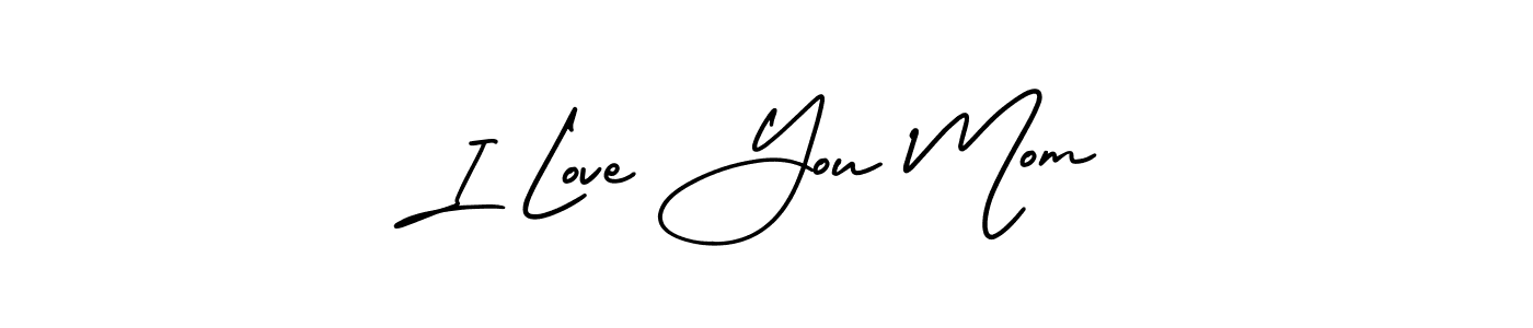 Use a signature maker to create a handwritten signature online. With this signature software, you can design (AmerikaSignatureDemo-Regular) your own signature for name I Love You Mom. I Love You Mom signature style 3 images and pictures png