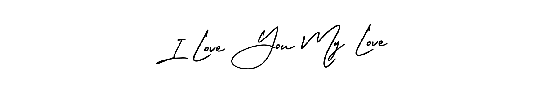 How to make I Love You My Love name signature. Use AmerikaSignatureDemo-Regular style for creating short signs online. This is the latest handwritten sign. I Love You My Love signature style 3 images and pictures png