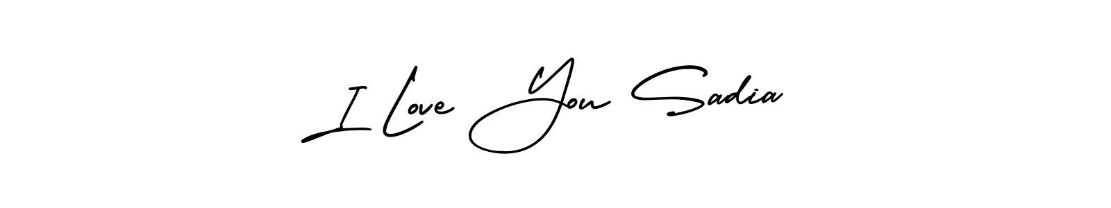 This is the best signature style for the I Love You Sadia name. Also you like these signature font (AmerikaSignatureDemo-Regular). Mix name signature. I Love You Sadia signature style 3 images and pictures png