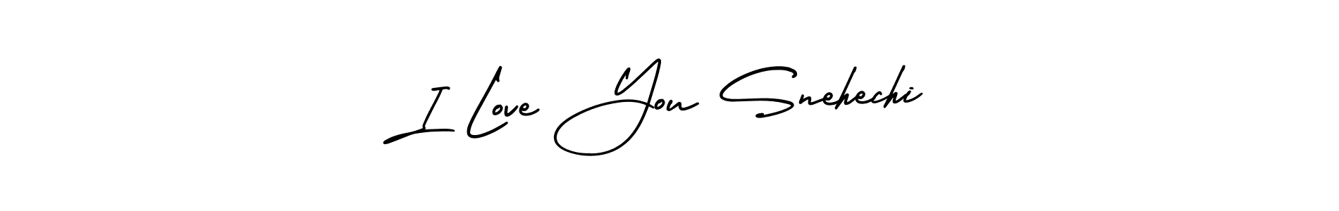 Design your own signature with our free online signature maker. With this signature software, you can create a handwritten (AmerikaSignatureDemo-Regular) signature for name I Love You Snehechi. I Love You Snehechi signature style 3 images and pictures png