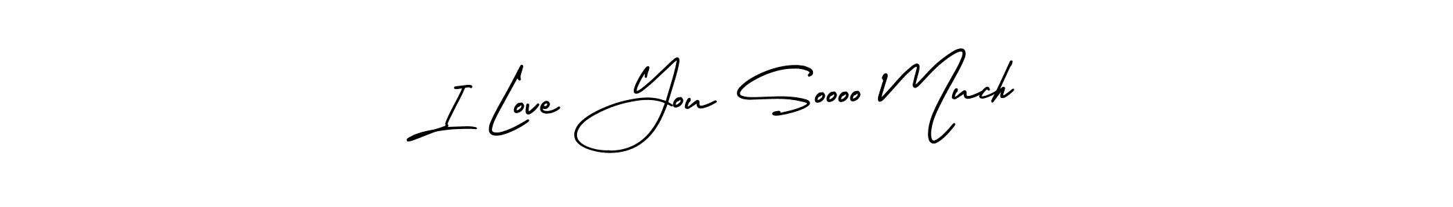 Design your own signature with our free online signature maker. With this signature software, you can create a handwritten (AmerikaSignatureDemo-Regular) signature for name I Love You Soooo Much. I Love You Soooo Much signature style 3 images and pictures png