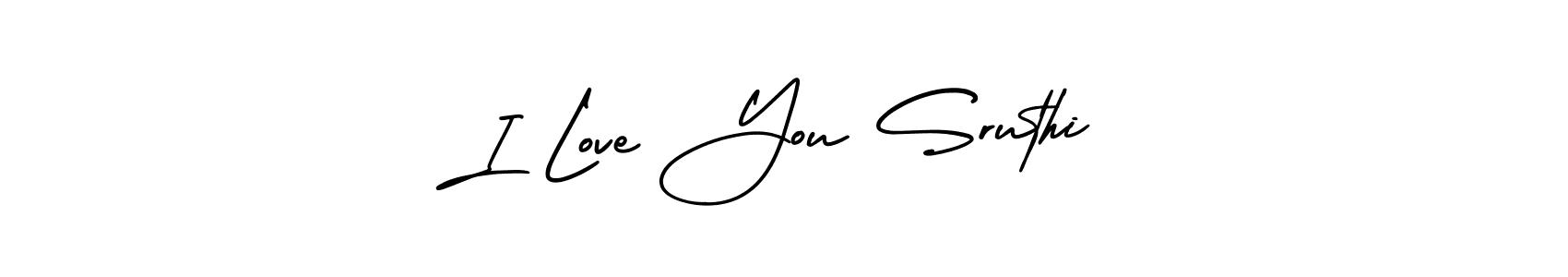 It looks lik you need a new signature style for name I Love You Sruthi. Design unique handwritten (AmerikaSignatureDemo-Regular) signature with our free signature maker in just a few clicks. I Love You Sruthi signature style 3 images and pictures png