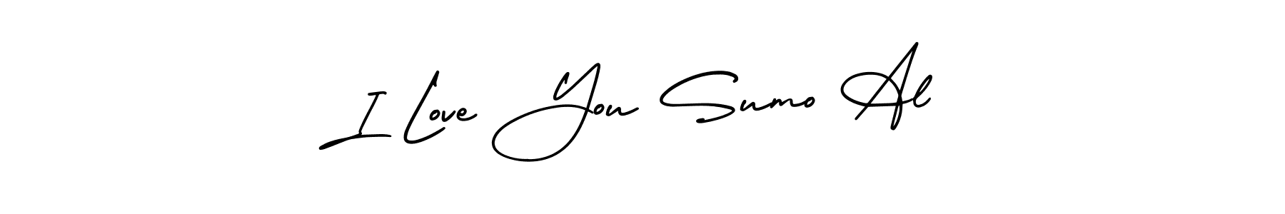 This is the best signature style for the I Love You Sumo Al name. Also you like these signature font (AmerikaSignatureDemo-Regular). Mix name signature. I Love You Sumo Al signature style 3 images and pictures png