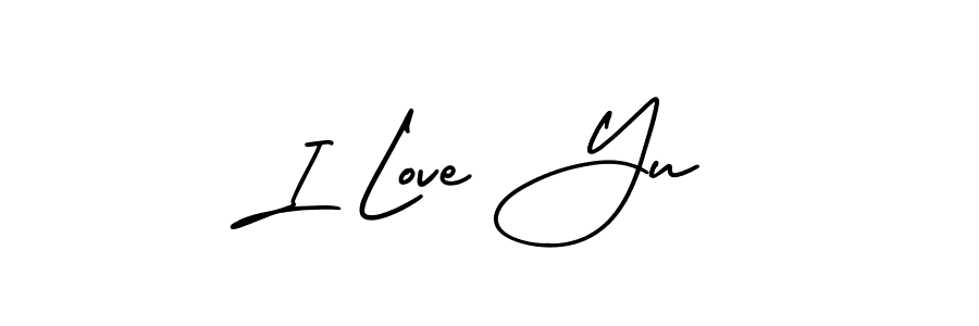 Also we have I Love Yu name is the best signature style. Create professional handwritten signature collection using AmerikaSignatureDemo-Regular autograph style. I Love Yu signature style 3 images and pictures png