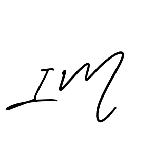 How to make I M name signature. Use AmerikaSignatureDemo-Regular style for creating short signs online. This is the latest handwritten sign. I M signature style 3 images and pictures png
