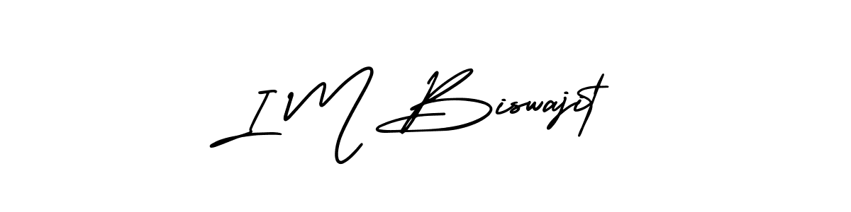 This is the best signature style for the I M Biswajit name. Also you like these signature font (AmerikaSignatureDemo-Regular). Mix name signature. I M Biswajit signature style 3 images and pictures png