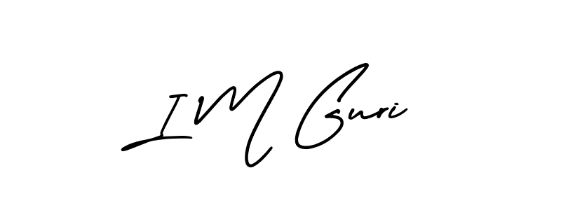 The best way (AmerikaSignatureDemo-Regular) to make a short signature is to pick only two or three words in your name. The name I M Guri include a total of six letters. For converting this name. I M Guri signature style 3 images and pictures png