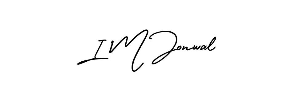 Create a beautiful signature design for name I M Jonwal. With this signature (AmerikaSignatureDemo-Regular) fonts, you can make a handwritten signature for free. I M Jonwal signature style 3 images and pictures png