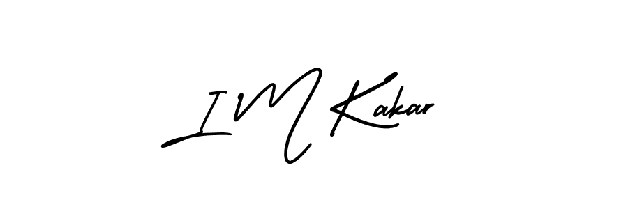 Create a beautiful signature design for name I M Kakar. With this signature (AmerikaSignatureDemo-Regular) fonts, you can make a handwritten signature for free. I M Kakar signature style 3 images and pictures png