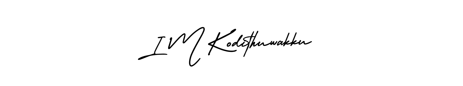 How to Draw I M Kodithuwakku signature style? AmerikaSignatureDemo-Regular is a latest design signature styles for name I M Kodithuwakku. I M Kodithuwakku signature style 3 images and pictures png