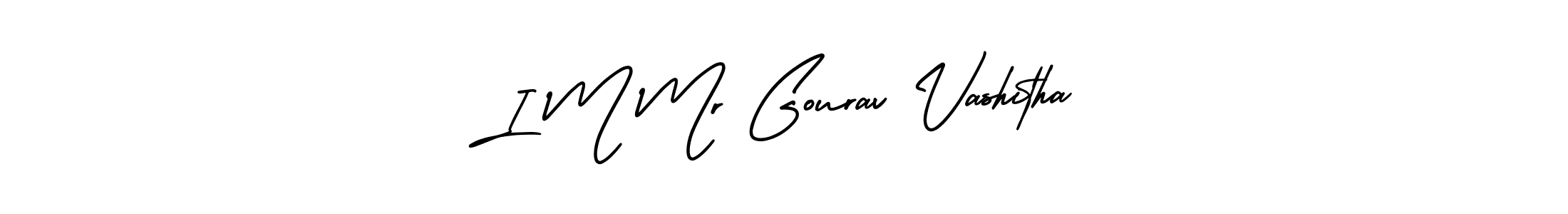 Use a signature maker to create a handwritten signature online. With this signature software, you can design (AmerikaSignatureDemo-Regular) your own signature for name I M Mr Gourav Vashitha. I M Mr Gourav Vashitha signature style 3 images and pictures png
