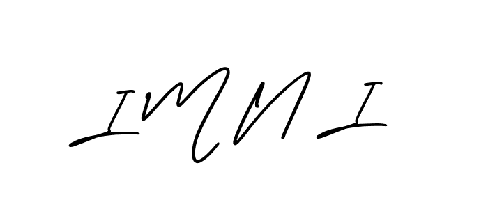 How to make I M N I name signature. Use AmerikaSignatureDemo-Regular style for creating short signs online. This is the latest handwritten sign. I M N I signature style 3 images and pictures png