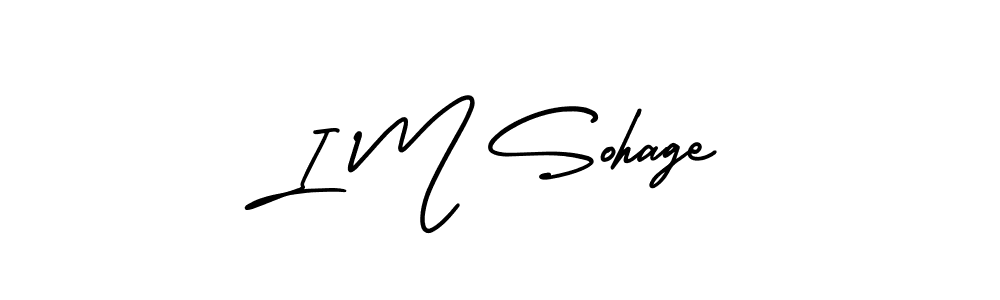 You should practise on your own different ways (AmerikaSignatureDemo-Regular) to write your name (I M Sohage) in signature. don't let someone else do it for you. I M Sohage signature style 3 images and pictures png
