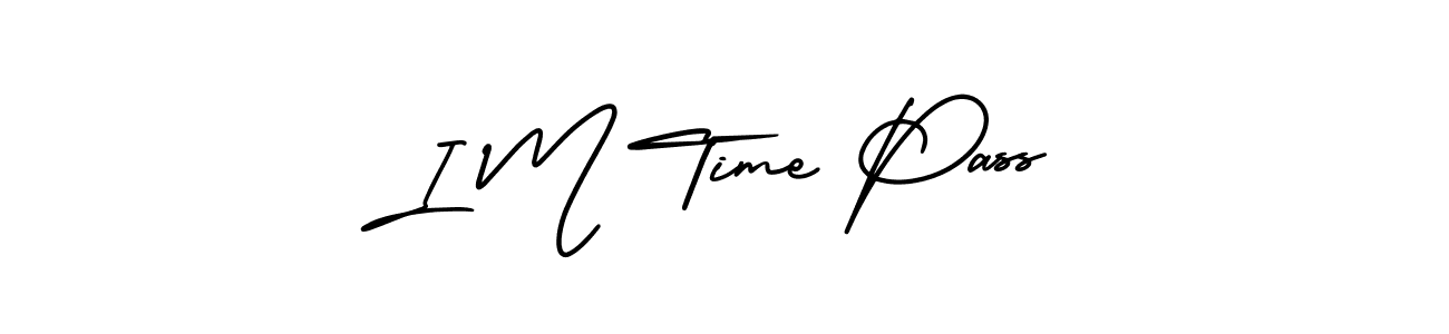 Make a beautiful signature design for name I M Time Pass. With this signature (AmerikaSignatureDemo-Regular) style, you can create a handwritten signature for free. I M Time Pass signature style 3 images and pictures png