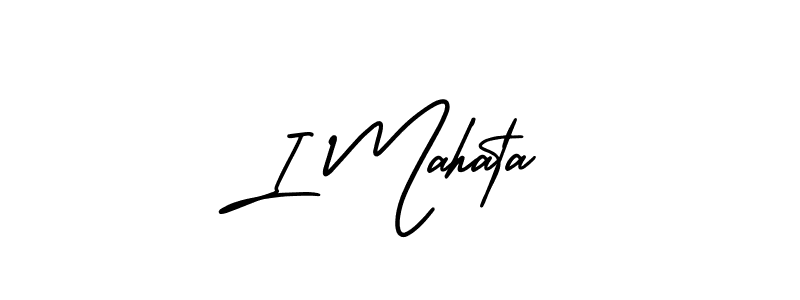 This is the best signature style for the I Mahata name. Also you like these signature font (AmerikaSignatureDemo-Regular). Mix name signature. I Mahata signature style 3 images and pictures png