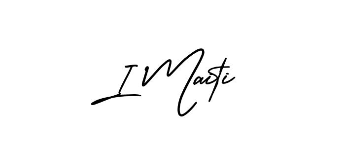 AmerikaSignatureDemo-Regular is a professional signature style that is perfect for those who want to add a touch of class to their signature. It is also a great choice for those who want to make their signature more unique. Get I Maiti name to fancy signature for free. I Maiti signature style 3 images and pictures png