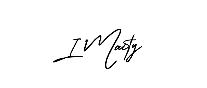 Use a signature maker to create a handwritten signature online. With this signature software, you can design (AmerikaSignatureDemo-Regular) your own signature for name I Maity. I Maity signature style 3 images and pictures png