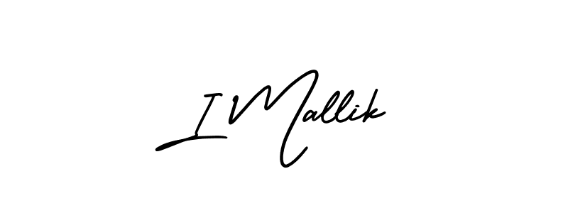 Design your own signature with our free online signature maker. With this signature software, you can create a handwritten (AmerikaSignatureDemo-Regular) signature for name I Mallik. I Mallik signature style 3 images and pictures png
