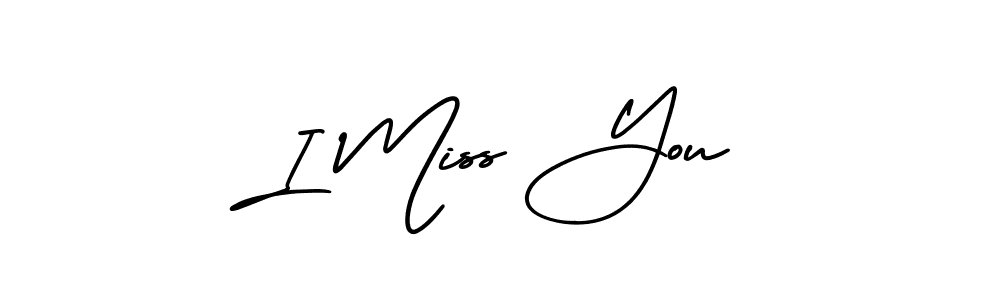 Also You can easily find your signature by using the search form. We will create I Miss You name handwritten signature images for you free of cost using AmerikaSignatureDemo-Regular sign style. I Miss You signature style 3 images and pictures png