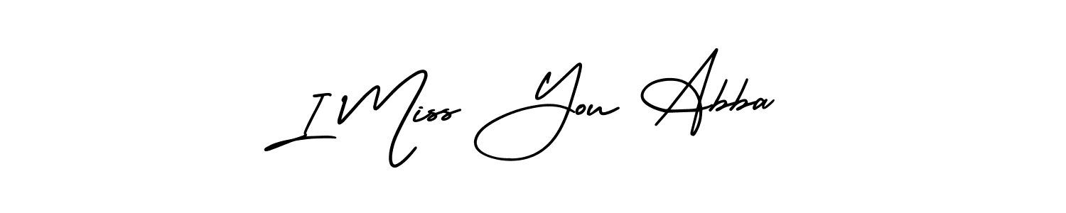 Once you've used our free online signature maker to create your best signature AmerikaSignatureDemo-Regular style, it's time to enjoy all of the benefits that I Miss You Abba name signing documents. I Miss You Abba signature style 3 images and pictures png