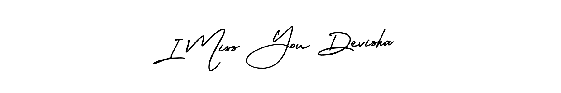 How to make I Miss You Devisha name signature. Use AmerikaSignatureDemo-Regular style for creating short signs online. This is the latest handwritten sign. I Miss You Devisha signature style 3 images and pictures png