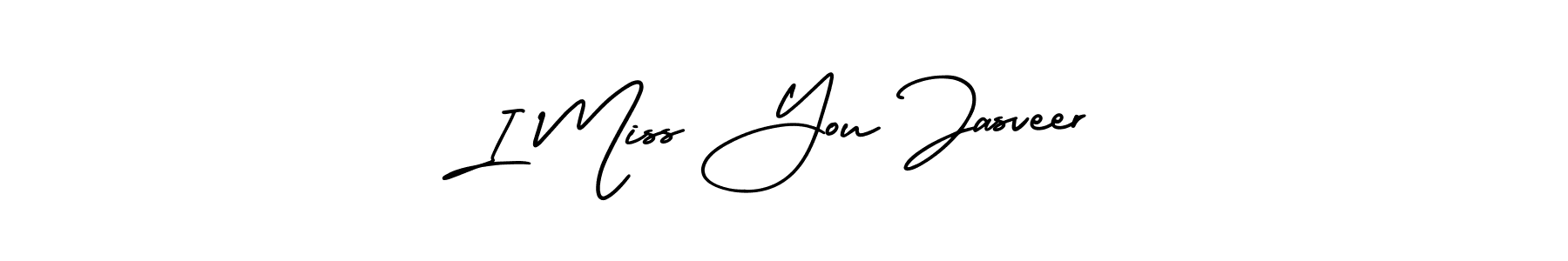 if you are searching for the best signature style for your name I Miss You Jasveer. so please give up your signature search. here we have designed multiple signature styles  using AmerikaSignatureDemo-Regular. I Miss You Jasveer signature style 3 images and pictures png