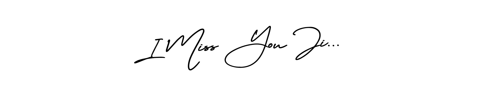 Similarly AmerikaSignatureDemo-Regular is the best handwritten signature design. Signature creator online .You can use it as an online autograph creator for name I Miss You Ji.... I Miss You Ji... signature style 3 images and pictures png