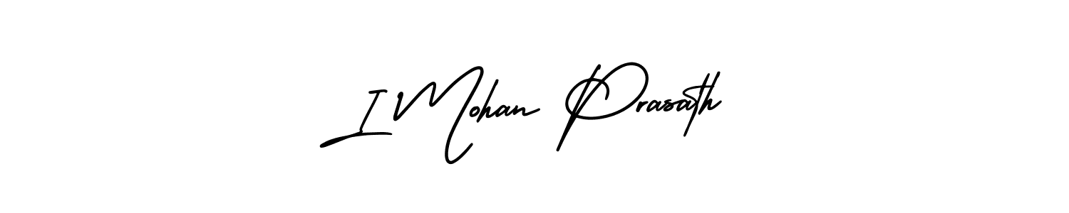 Check out images of Autograph of I Mohan Prasath name. Actor I Mohan Prasath Signature Style. AmerikaSignatureDemo-Regular is a professional sign style online. I Mohan Prasath signature style 3 images and pictures png