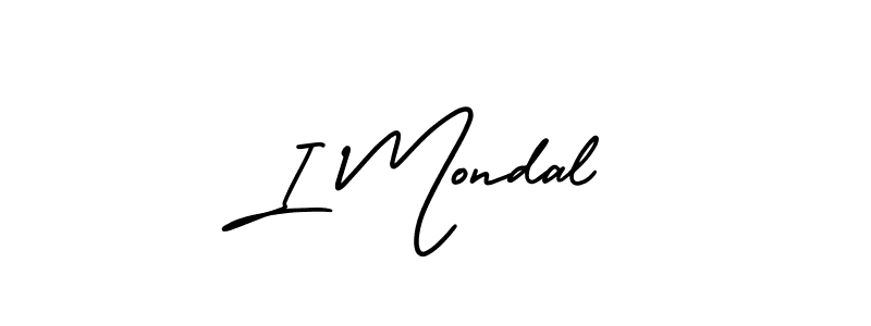 You should practise on your own different ways (AmerikaSignatureDemo-Regular) to write your name (I Mondal) in signature. don't let someone else do it for you. I Mondal signature style 3 images and pictures png