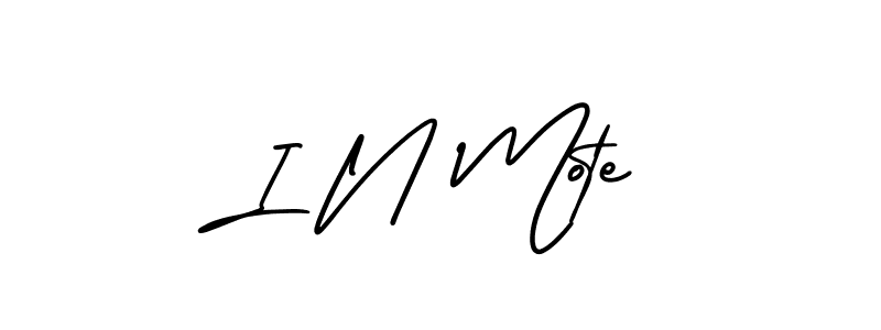 Similarly AmerikaSignatureDemo-Regular is the best handwritten signature design. Signature creator online .You can use it as an online autograph creator for name I N Mote. I N Mote signature style 3 images and pictures png