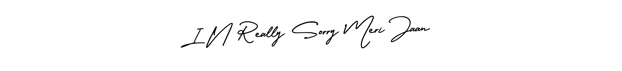 Create a beautiful signature design for name I N Really Sorry Meri Jaan. With this signature (AmerikaSignatureDemo-Regular) fonts, you can make a handwritten signature for free. I N Really Sorry Meri Jaan signature style 3 images and pictures png