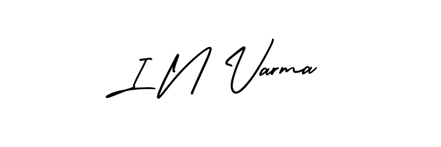 Make a short I N Varma signature style. Manage your documents anywhere anytime using AmerikaSignatureDemo-Regular. Create and add eSignatures, submit forms, share and send files easily. I N Varma signature style 3 images and pictures png