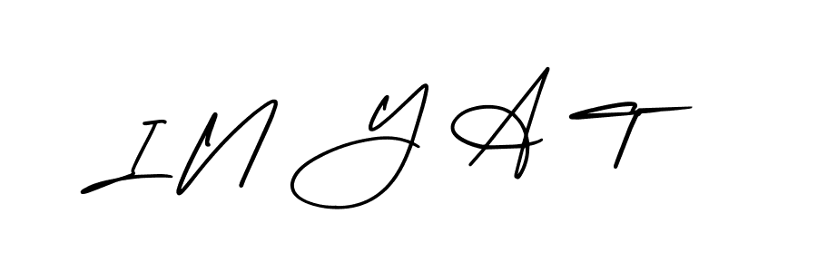 Use a signature maker to create a handwritten signature online. With this signature software, you can design (AmerikaSignatureDemo-Regular) your own signature for name I N Y A T. I N Y A T signature style 3 images and pictures png