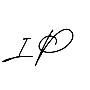 How to make I P name signature. Use AmerikaSignatureDemo-Regular style for creating short signs online. This is the latest handwritten sign. I P signature style 3 images and pictures png