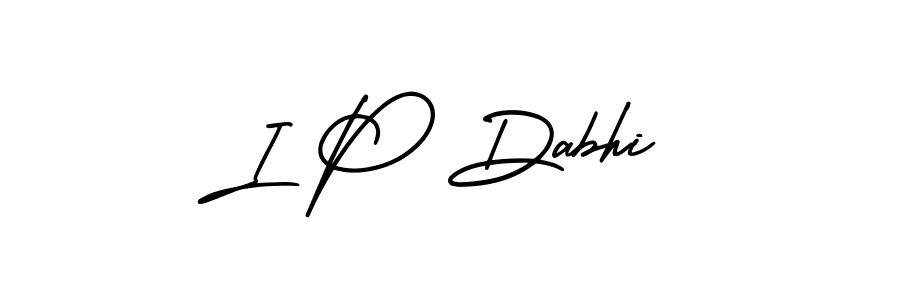 I P Dabhi stylish signature style. Best Handwritten Sign (AmerikaSignatureDemo-Regular) for my name. Handwritten Signature Collection Ideas for my name I P Dabhi. I P Dabhi signature style 3 images and pictures png