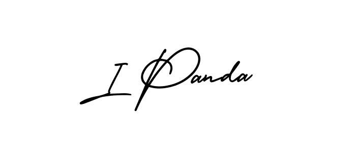 Create a beautiful signature design for name I Panda. With this signature (AmerikaSignatureDemo-Regular) fonts, you can make a handwritten signature for free. I Panda signature style 3 images and pictures png