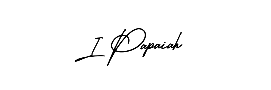 Design your own signature with our free online signature maker. With this signature software, you can create a handwritten (AmerikaSignatureDemo-Regular) signature for name I Papaiah. I Papaiah signature style 3 images and pictures png